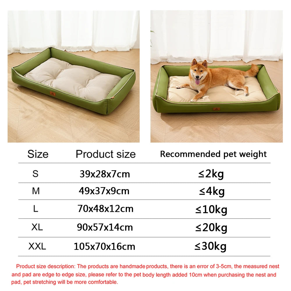 Four-Season Waterproof Square Pet Bed