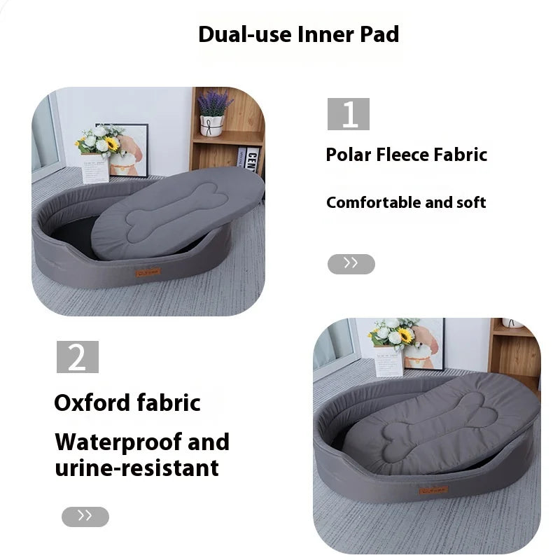 Waterproof Anti-Mite Square Dog Bed