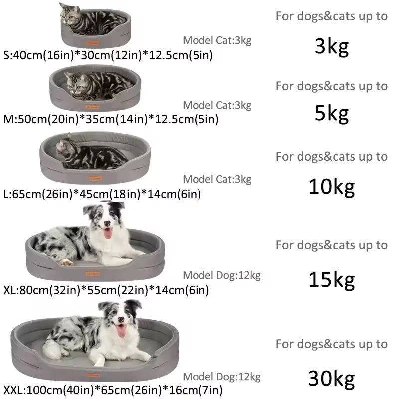 Waterproof Anti-Mite Square Dog Bed