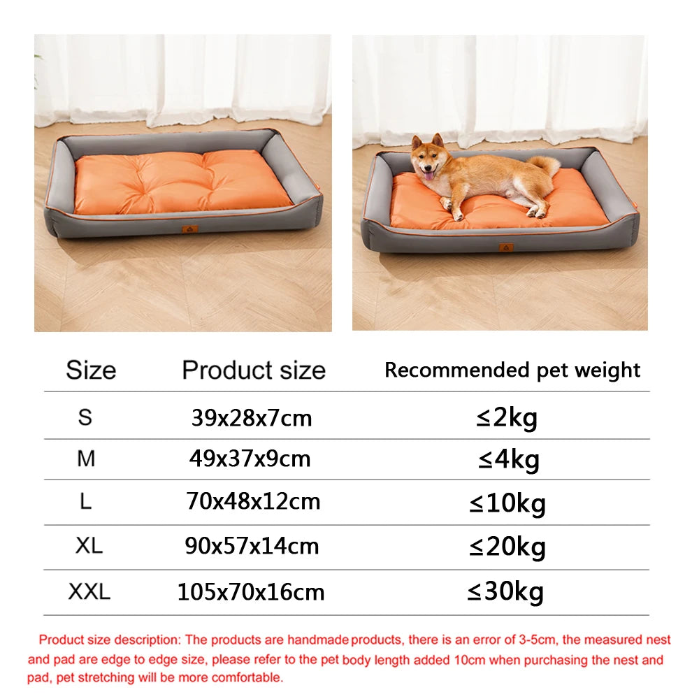 Four-Season Waterproof Square Pet Bed