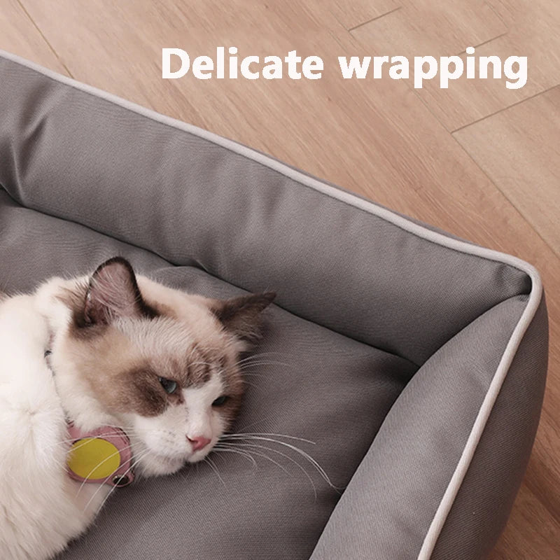 Four-Season Waterproof Square Pet Bed