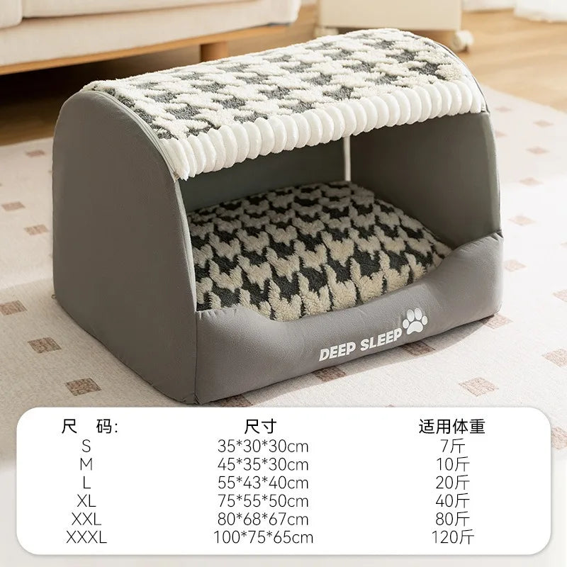 Quilted Winter Den Bed for Large Dogs