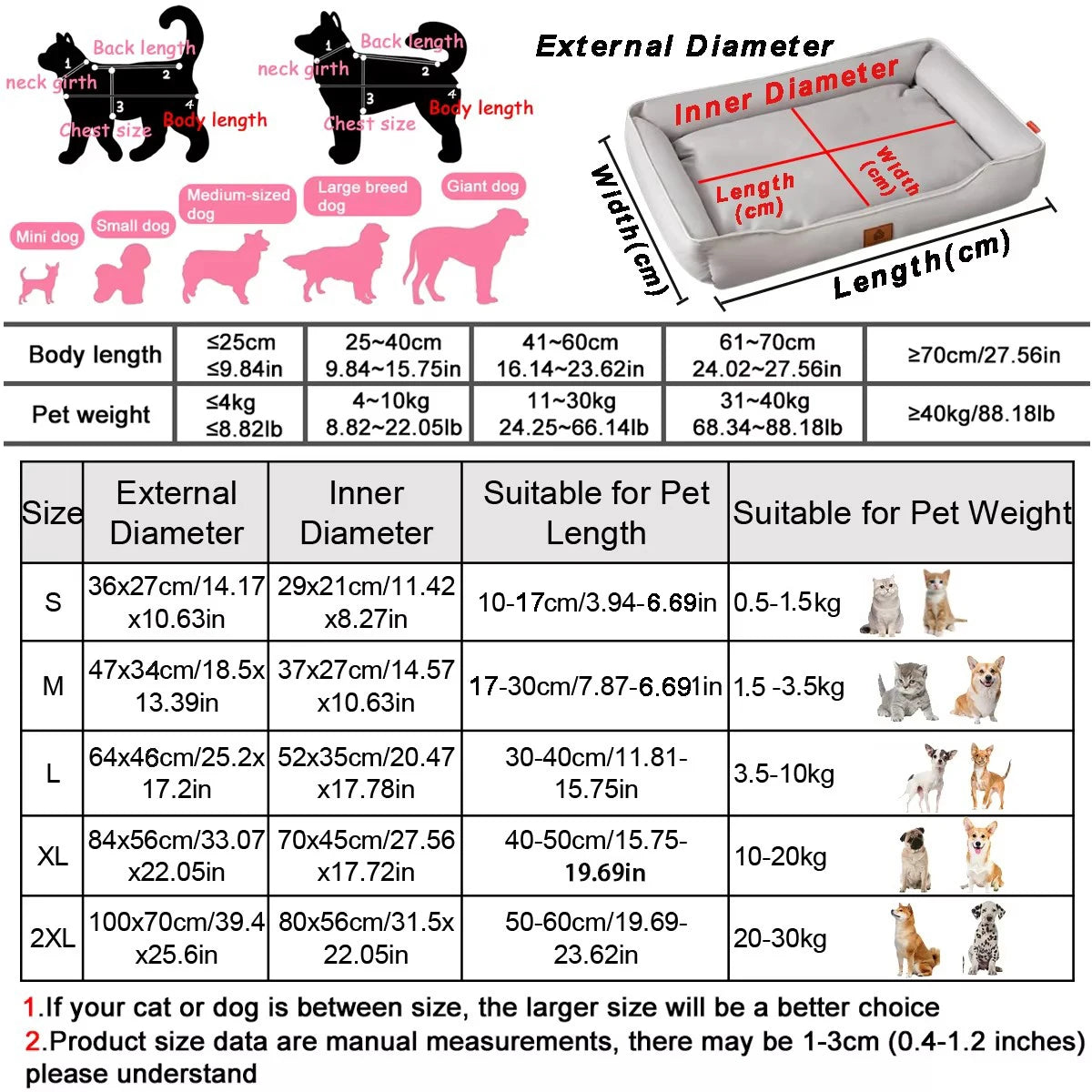 Four-Season Waterproof Square Pet Bed