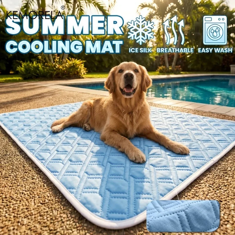 KEMORELA Ice Silk Cooling Dog Mat