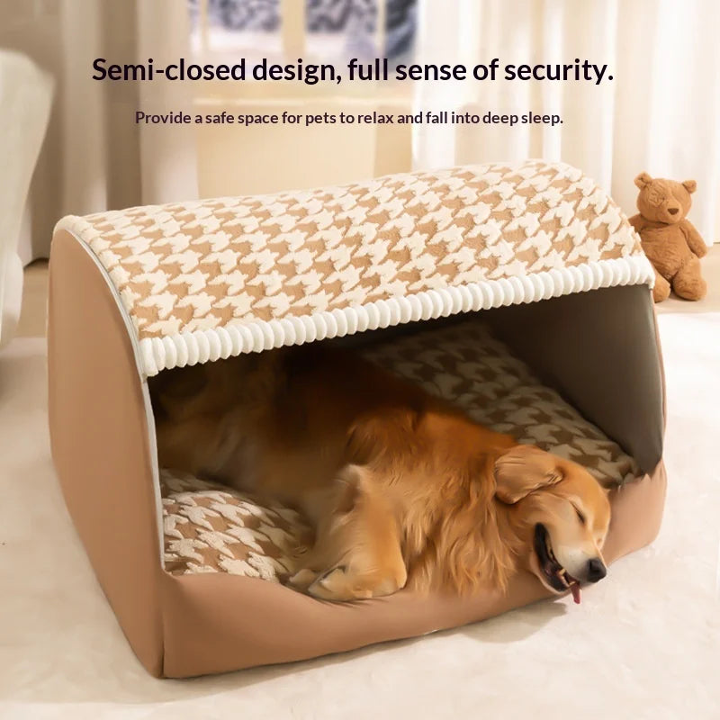 Quilted Winter Den Bed for Large Dogs