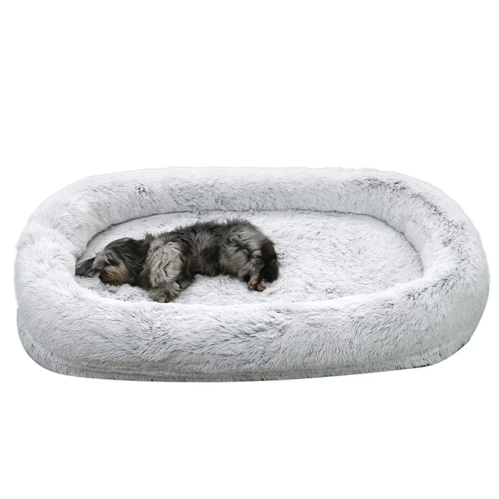 Giant Plush Shared Dog & Human Bed