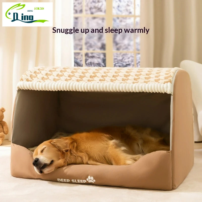 Quilted Winter Den Bed for Large Dogs
