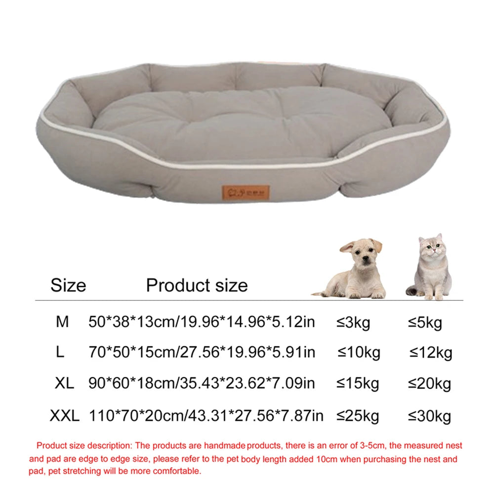 Four-Season Waterproof Square Pet Bed