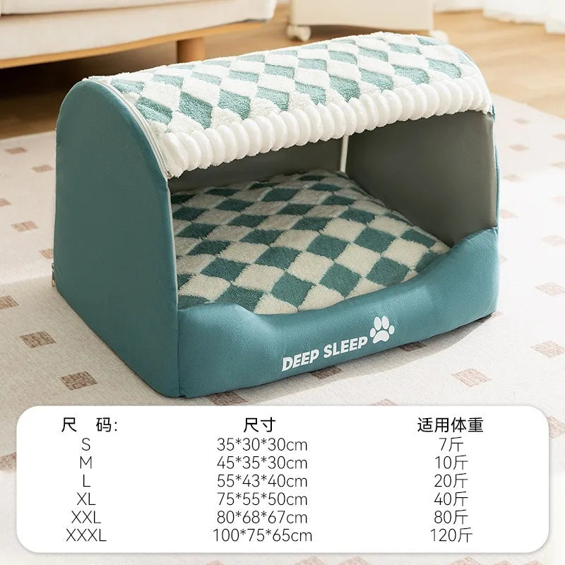 Quilted Winter Den Bed for Large Dogs