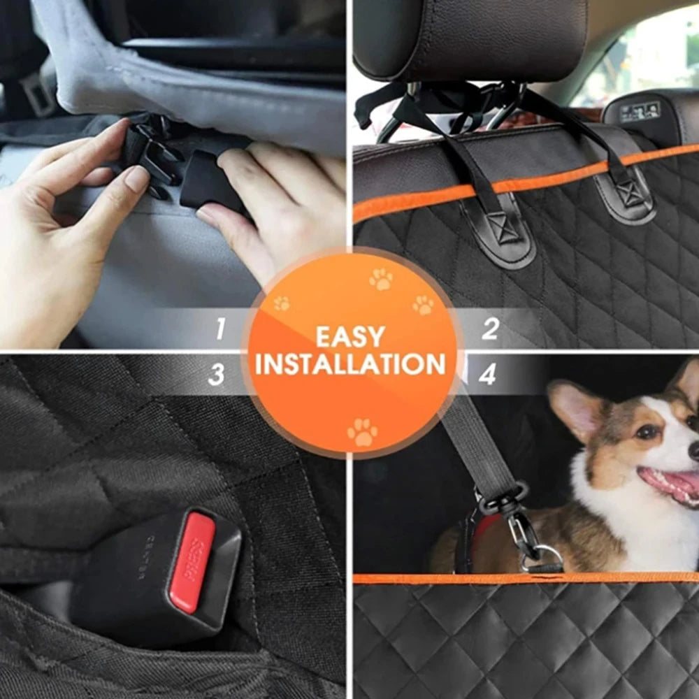 Waterproof Hammock-Style Dog Car Seat Cover