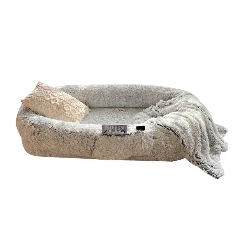 Giant Plush Shared Dog & Human Bed