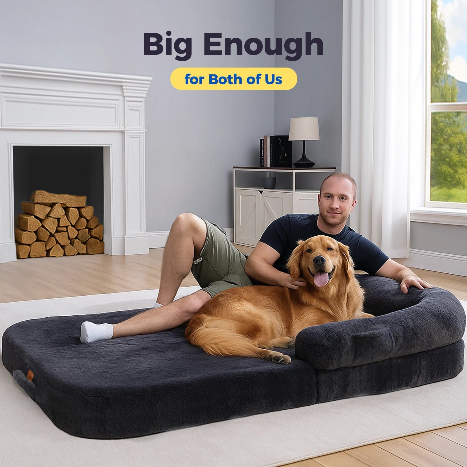 Foldable Orthopedic Dog Sofa Bed – Large/XL
