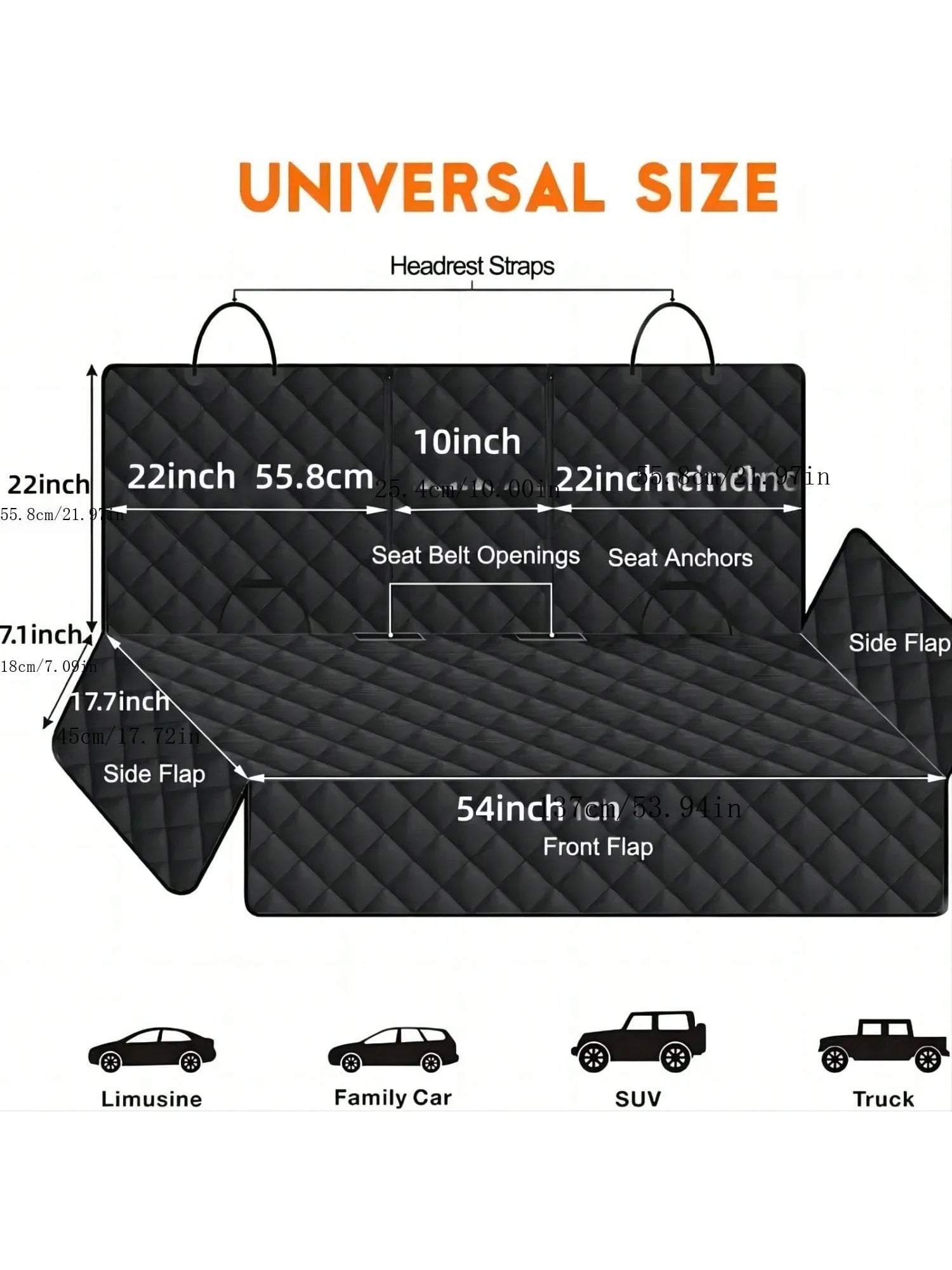 Waterproof Dog Car Seat Cover with Armrest