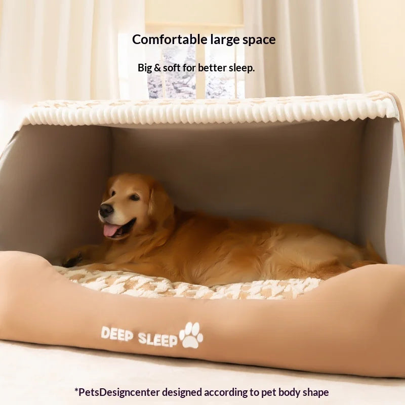 Quilted Winter Den Bed for Large Dogs