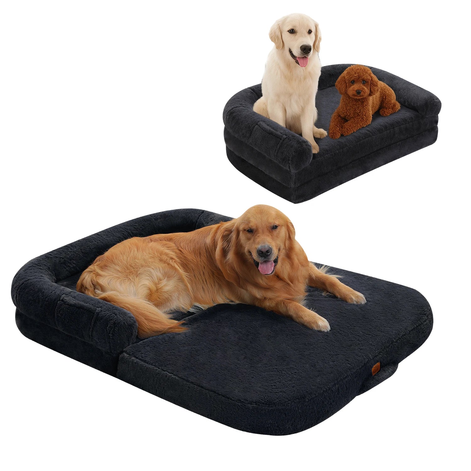 Foldable Plush Orthopedic Couch Bed