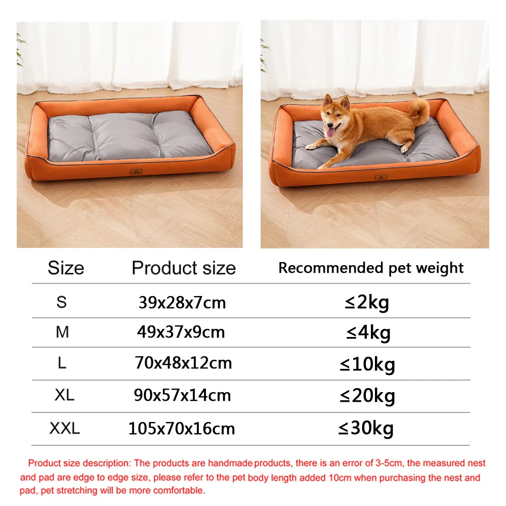 Four-Season Waterproof Square Pet Bed