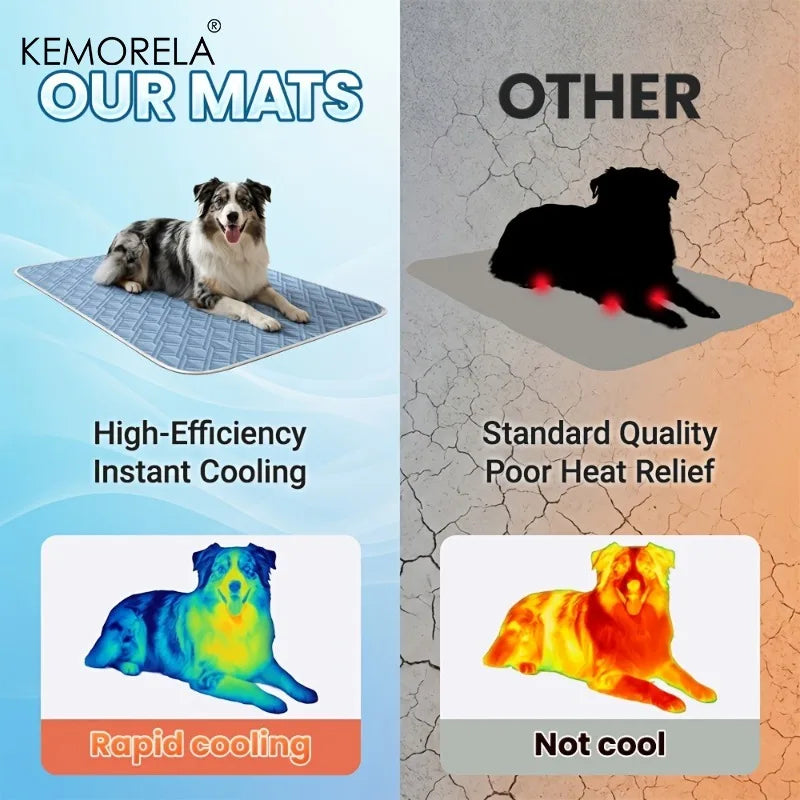 KEMORELA Ice Silk Cooling Dog Mat