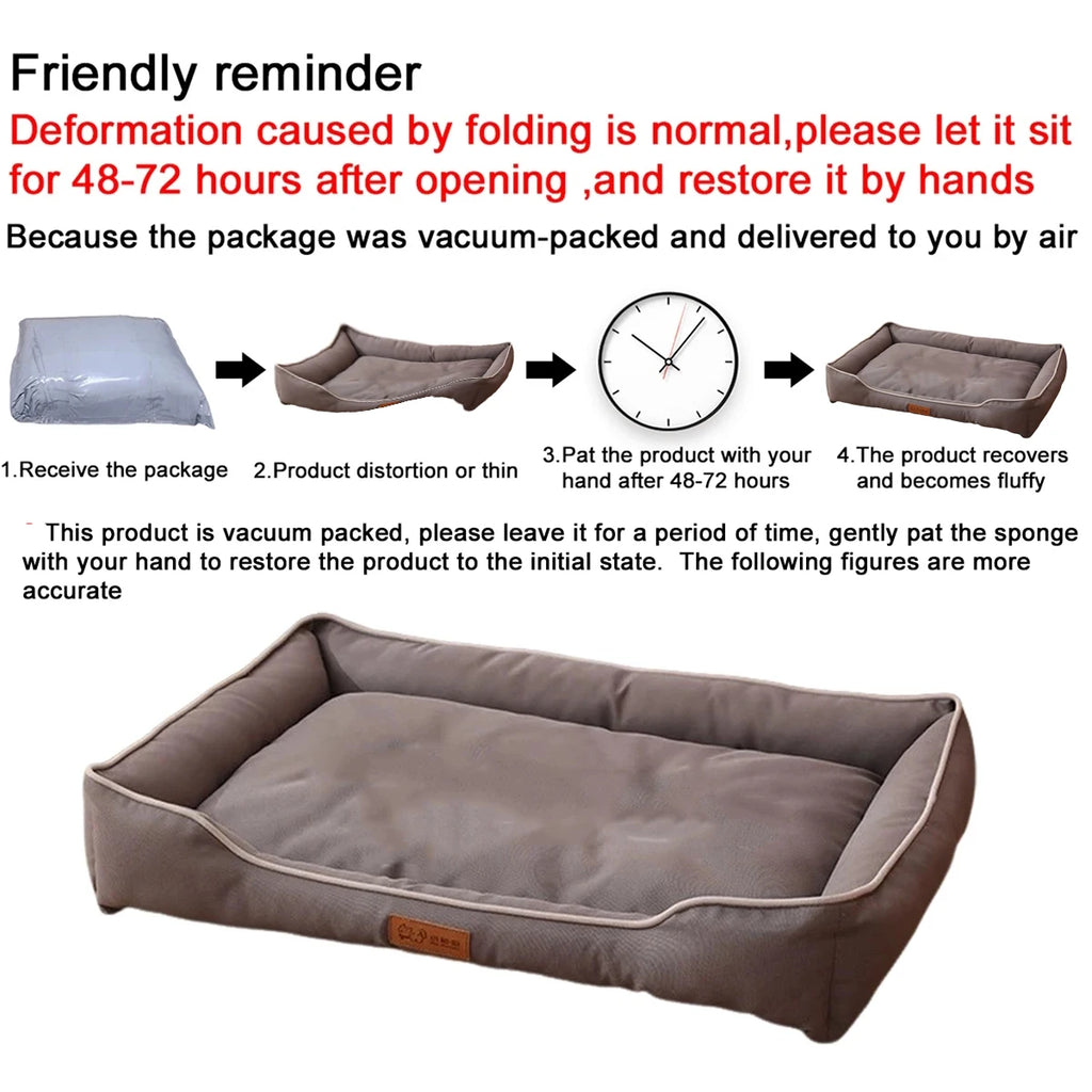 Four-Season Waterproof Square Pet Bed