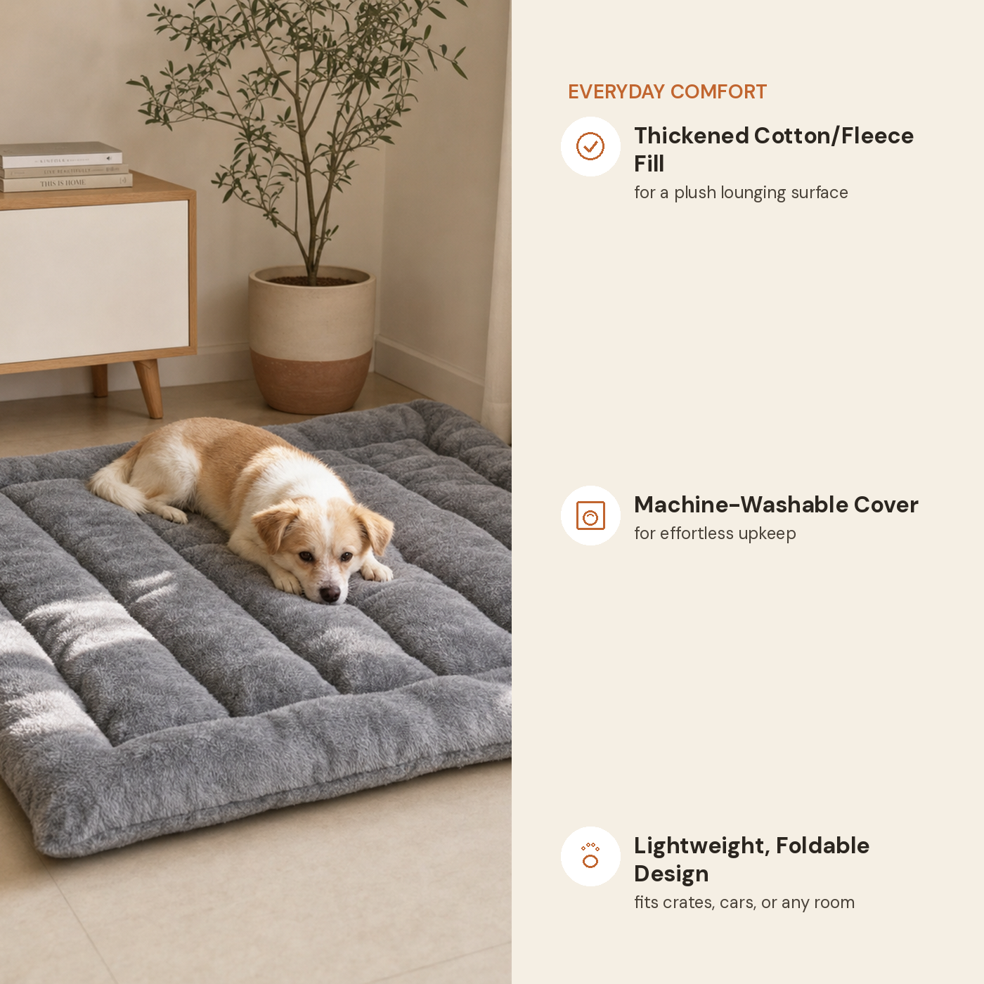 Extra large plush sofa mat feature highlights